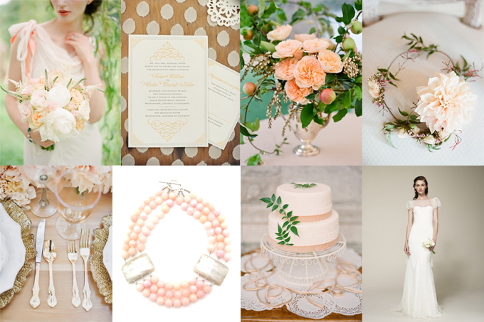 peach and gold | Glamour & Grace