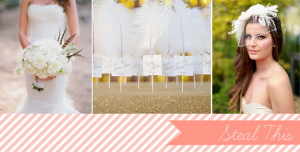 feather wedding details