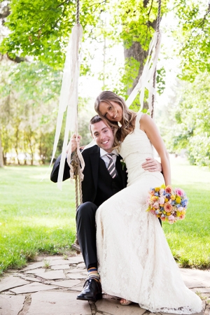 colorful spring wedding | Jen & Chris Creed