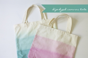 dip-dyed canvas tote DIY | Glamour & Grace