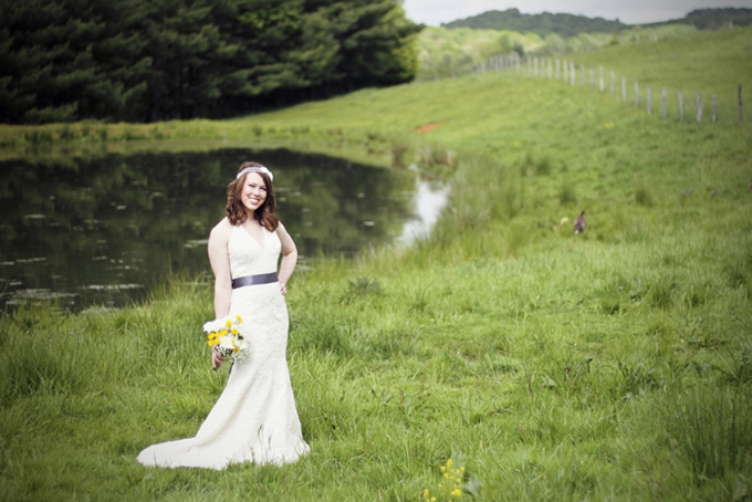 southern farm bridal portraits