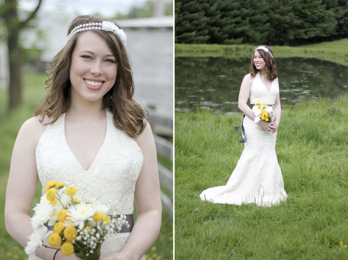 southern farm bridal portraits