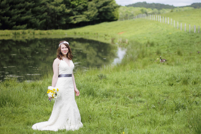 southern farm bridal portraits