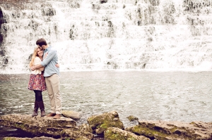 waterfall engagement | Chris and Adrienne Scott Photographers