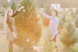 christmas tree engagement | White Rabbit Studios