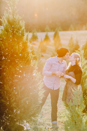 christmas tree engagement | White Rabbit Studios