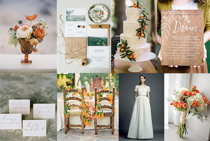 orange and sage wedding inspiration | Glamour & Grace