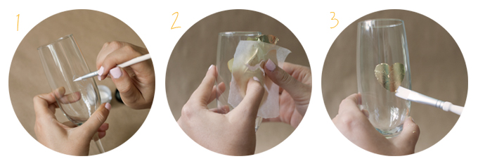 gold leaf flutes steps | Glamour & Grace