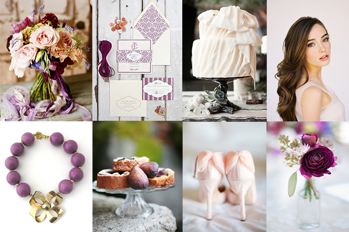 Plum And Blush Wedding Inspiration Glamour Grace Plum And Peach Wedding Inspiration