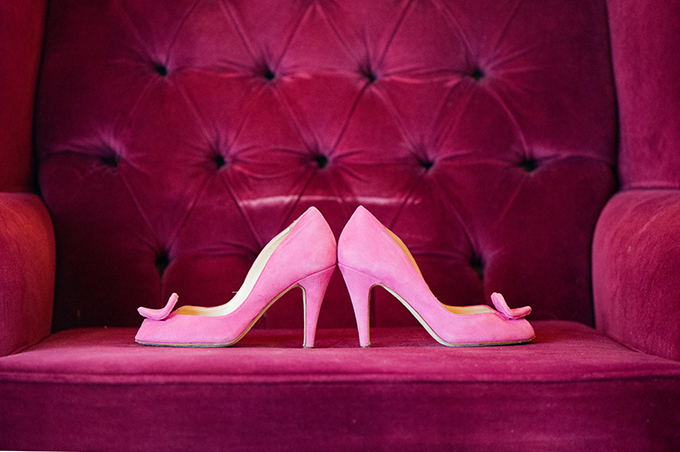 hot pink glam winter wedding | Amanda Megan Miller Photography