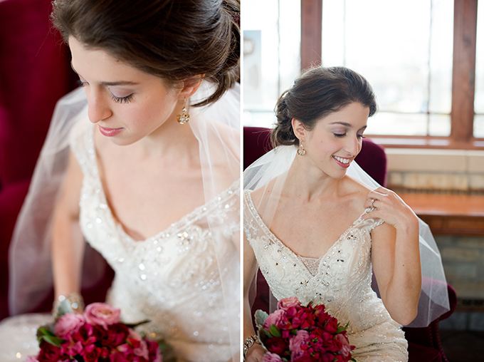 hot pink glam winter wedding | Amanda Megan Miller Photography
