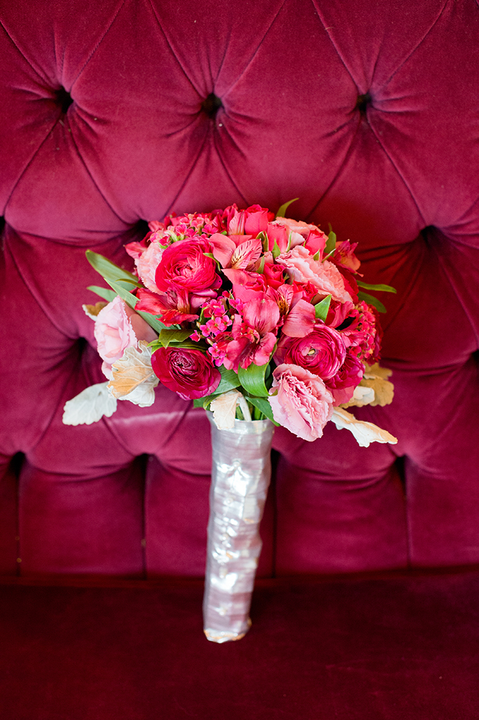 hot pink glam winter wedding | Amanda Megan Miller Photography