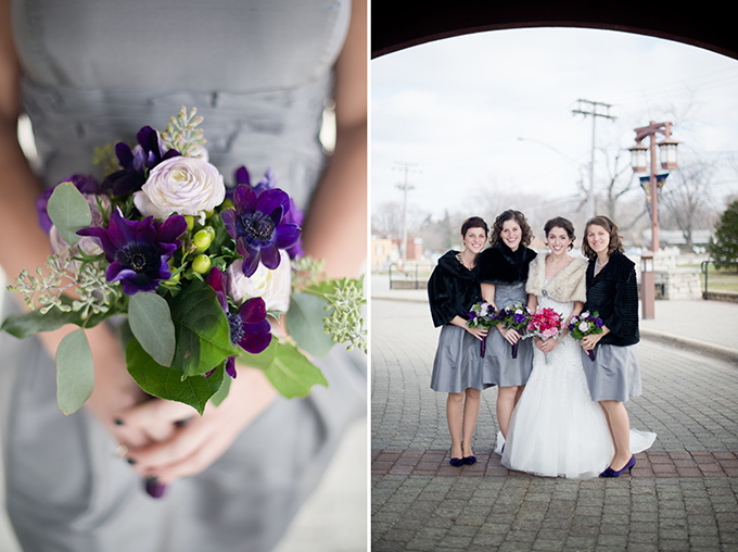 hot pink glam winter wedding | Amanda Megan Miller Photography