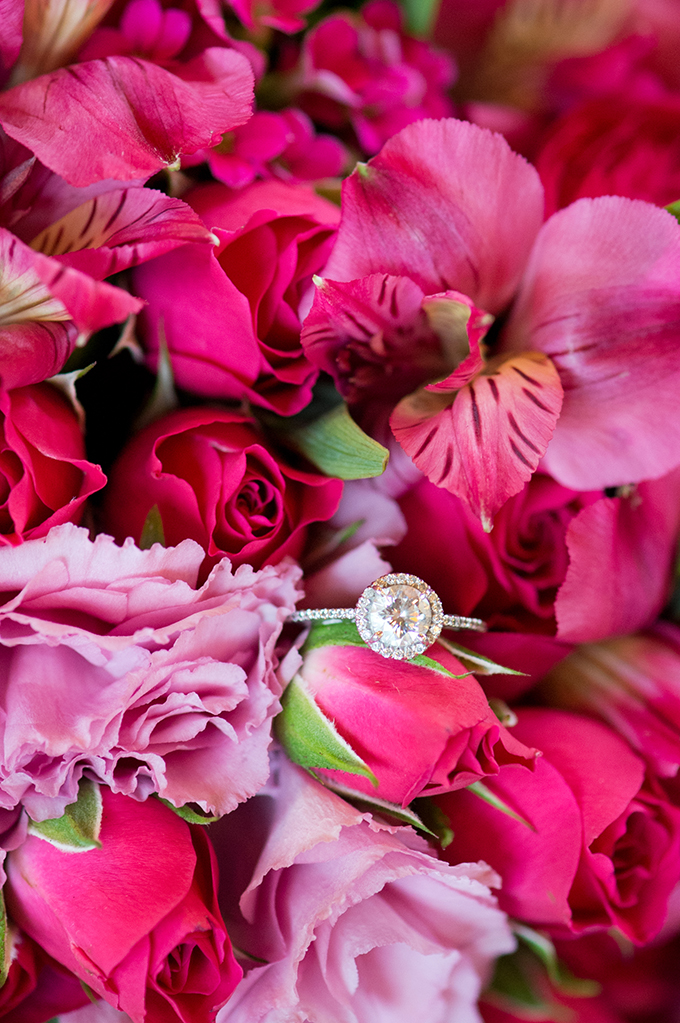 hot pink glam winter wedding | Amanda Megan Miller Photography