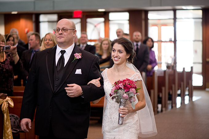hot pink glam winter wedding | Amanda Megan Miller Photography