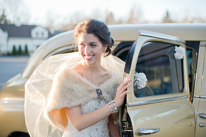 hot pink glam winter wedding | Amanda Megan Miller Photography