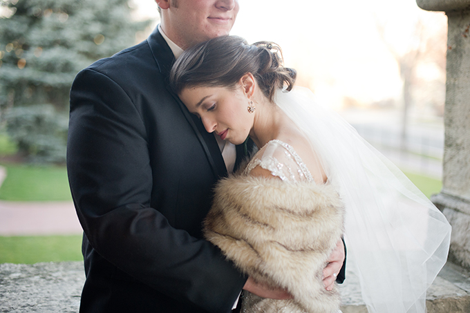 hot pink glam winter wedding | Amanda Megan Miller Photography