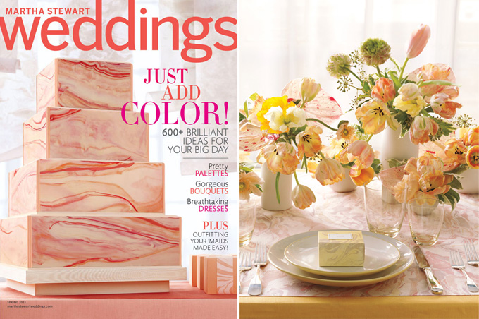 martha stewart weddings marbled