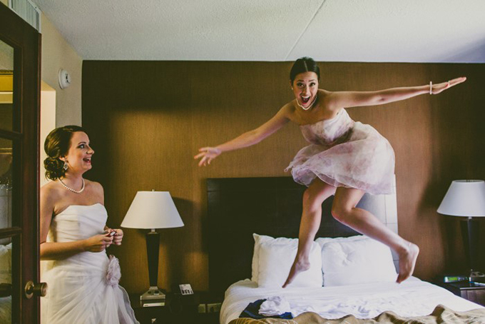 bridesmaid fun | Carolyn Scott Photography | Glamour & Grace