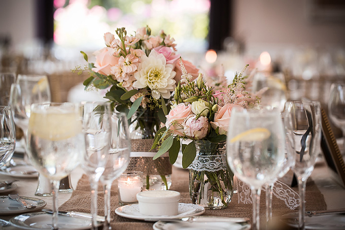 Peach Rustic Glam Wedding Glamour Grace Rustic Glam Centepieces Femina Photo Design Glamour Grace