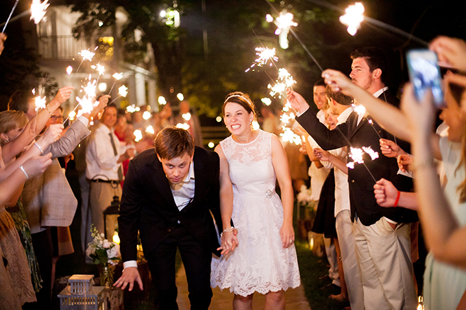 sparkler exit | JEN & CHRIS CREED | Glamour & Grace