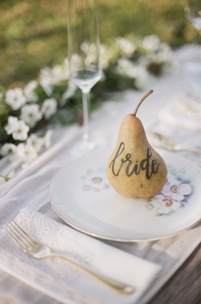 pear place setting | Christine Gosch | Glamour & Grace